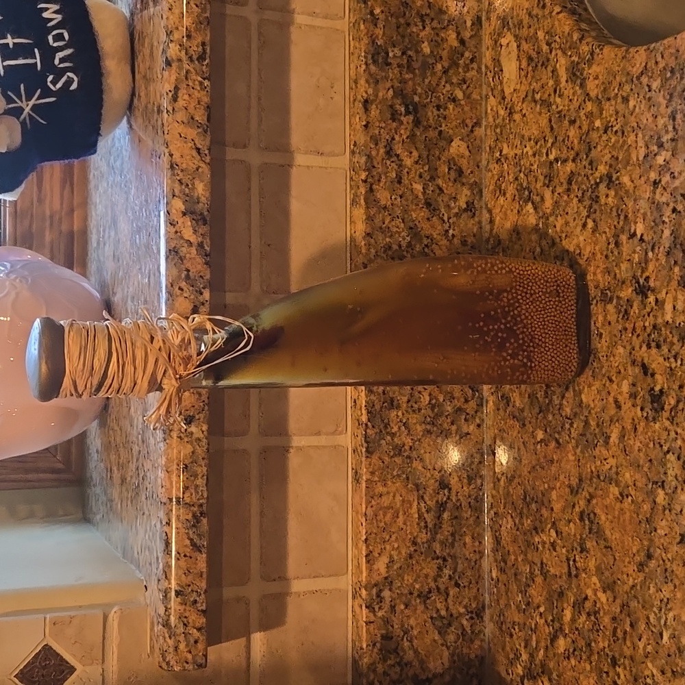 Vintage infused vinegar decor